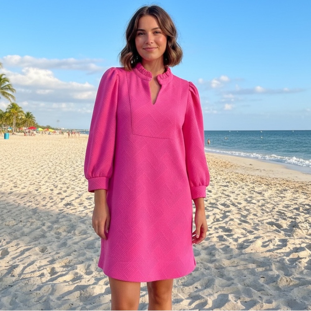 💖 NWT - Hot Pink Textured Shift Dress – WITH Pockets – ABSOLUTELY BEAUTIFUL!